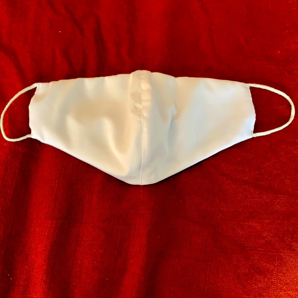 Satin White Face Mask